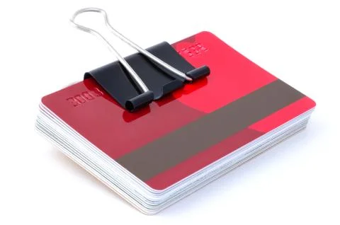 Stack of credit cards Stock Photos