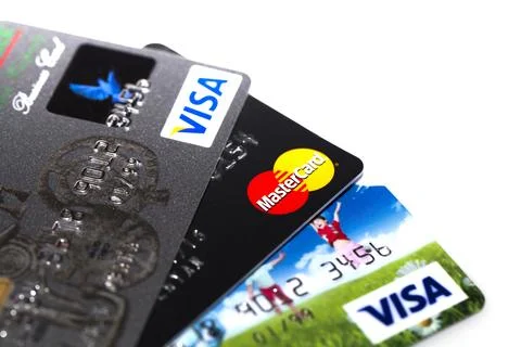 Stack of credit cards 写真素材