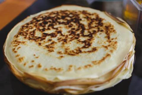 Stack of crepes Stock Photos