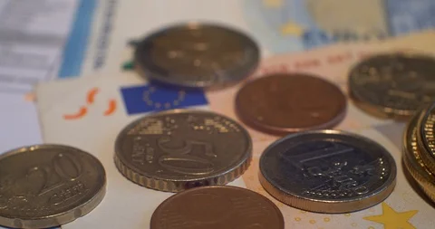 Stack of cryptocurrencies , bitcoin 4K Stock Footage 85516127