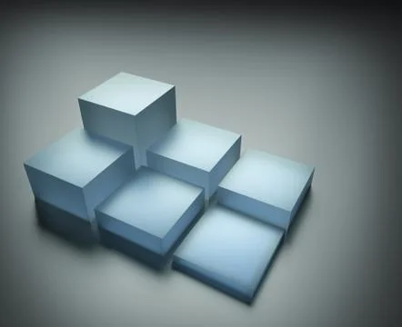 Stack of cubes on abstract background Stock Illustration