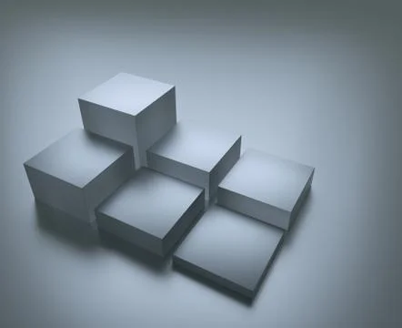 Stack of cubes on abstract background Stock Illustration