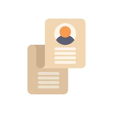 Stack of curriculum vitae with candidate profile for job interview 스톡 일러스트