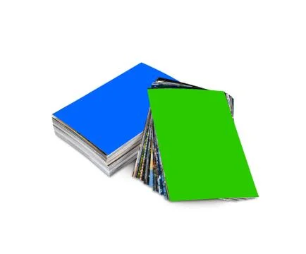 Stack of the customizable photos Stock Photos