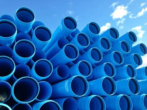 Stack of cylinders outdoors Stock Photos