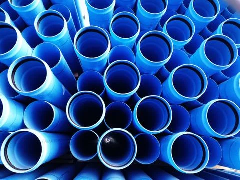 Stack of cylinders outdoors Stock Photos