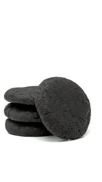 Stack of Dark Chocolate Cookies Isolated on White Background Fotos Stock