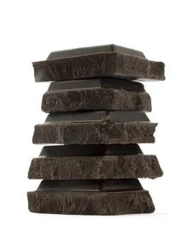 Stack of dark chocolate Stock Photos