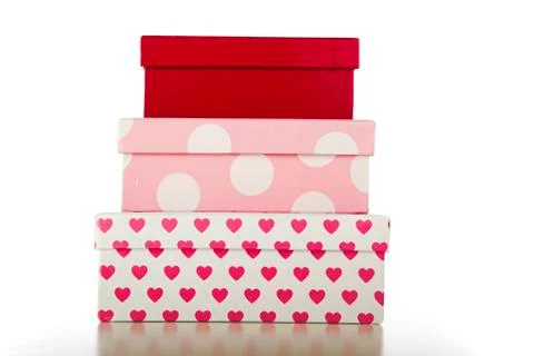Stack of decorative boxes Stock Photos