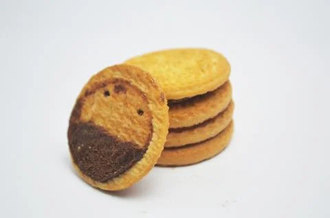 Stack of delicious chocolate chip cookies Stock Photos