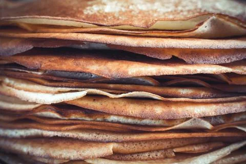Stack of delicious pancakes Stock Photos