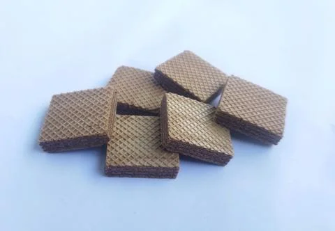 A stack of delicious wafers Foto stock