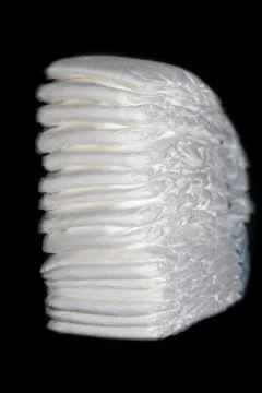 Stack of diapers Stock Photos