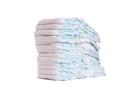 Stack of diapers Stock Photos