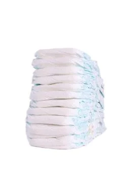 Stack of diapers Stock Photos