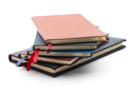 Stack of diaries Stock Photos