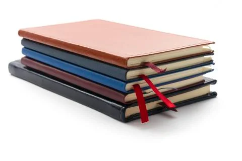 Stack of diaries Stock Photos