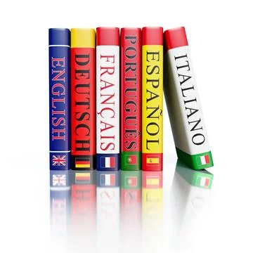 Stack of dictionaries isolated Stock-Illustration