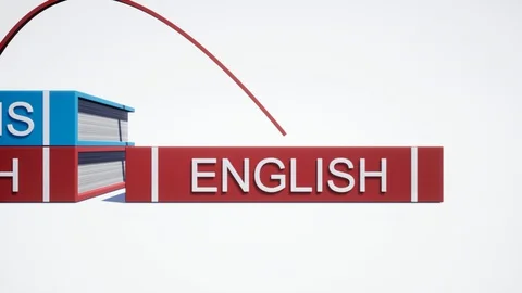 Stack of dictionaries, learning language. 3d illustration Stock Footage 129207202