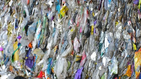 Stack of different types of large garbage dump, plastic bags, and landfill 動画素材 170011478