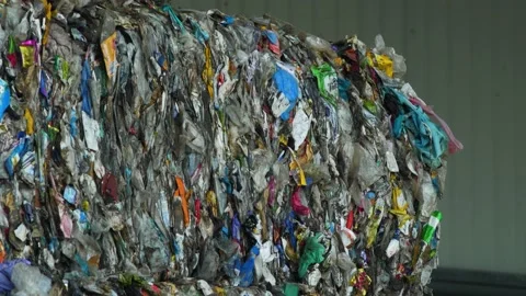 Stack of different types of large garbage dump, plastic bags, and landfill 動画素材 170011561