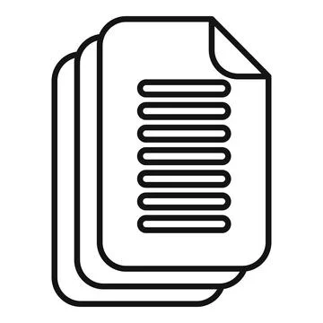 Stack of digital documents icon representing electronic files Illustrazione stock