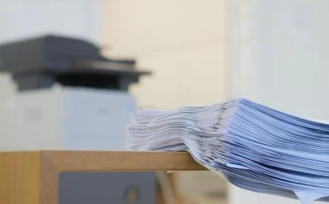 Stack of document after printing Stock Photos