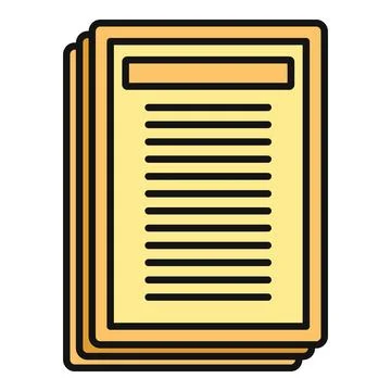 Stack of document files icon for paperwork Stock Illustration