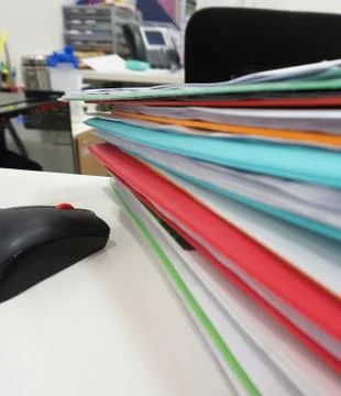 Stack of document folder Stock Photos