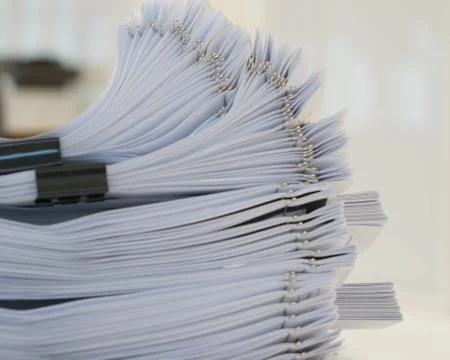 Stack of document at office Stock Photos