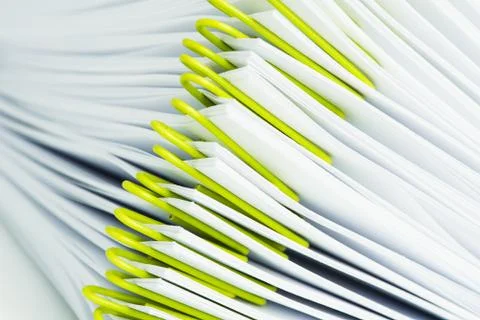 Stack document with paper clip Stock Photos