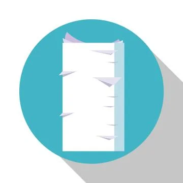 Stack document paper office shadow Stock Illustration