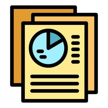 Stack of documents for business analytics with charts and diagram Illustrazione stock