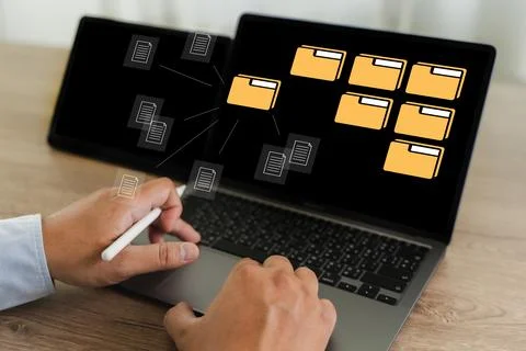 Stack documents file business paper Pile of documents folder on desk paperwor Stockfoto's