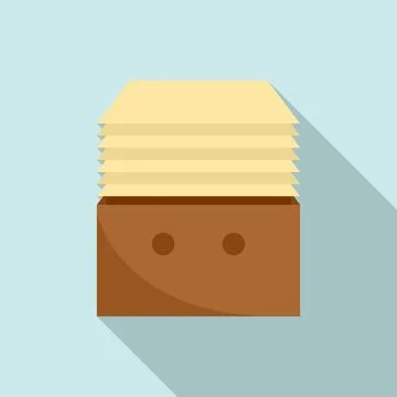 Stack documents icon, flat style 스톡 일러스트