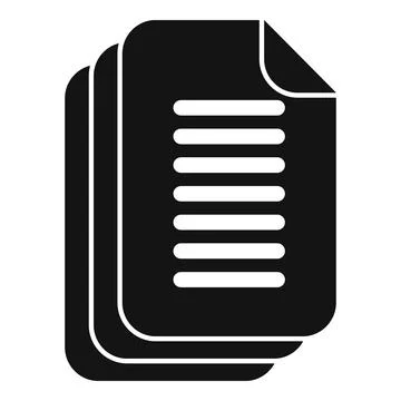 Stack of documents icon representing office work and paperwork Stockillustratie
