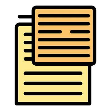 Stack of documents icon representing office work and paperwork Stock Illustration