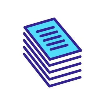 A stack of documents icon vector outline illustration 스톡 일러스트