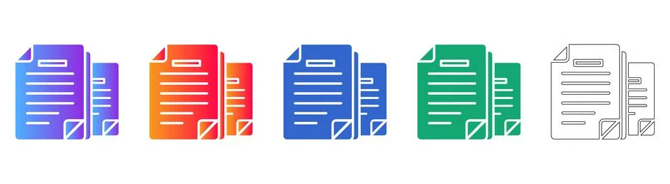 Stack of Documents Icons: Data Management &amp; Business Paperwork Stock Illustration
