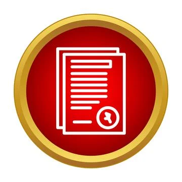 Stack of documents with an official stamp or seal Illustrazione stock