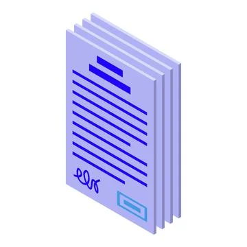 Stack of documents representing official paperwork with signature and stamp イラスト素材
