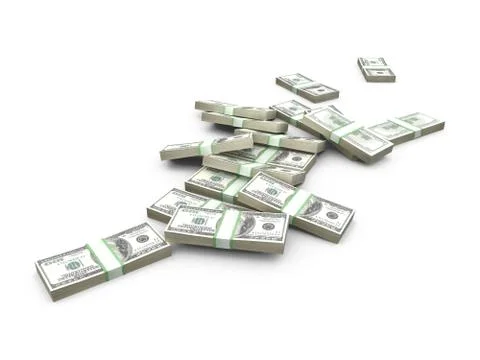 Stack of dollar bank notes Stock Illustration