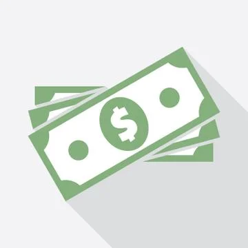 Stack of Dollar Banknotes Icon Stock Illustration