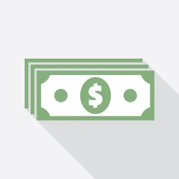 Stack of Dollar Banknotes Icon Stock Illustration