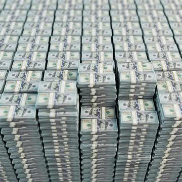 Stack of dollar banknotes Stockillustratie