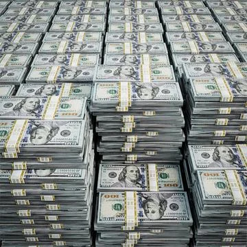 Stack of dollar banknotes Stock Illustration