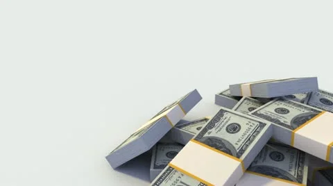 Stack of Dollar Bills. Stock Footage 20476719