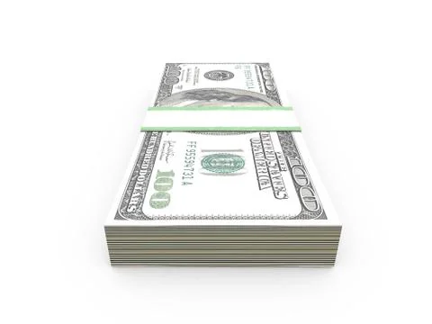 Stack of dollar bills Stock Illustration