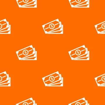 Stack of dollar bills pattern seamless Stock Illustration