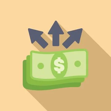 Stack of dollar bills is rapidly increasing in value Stock Illustration